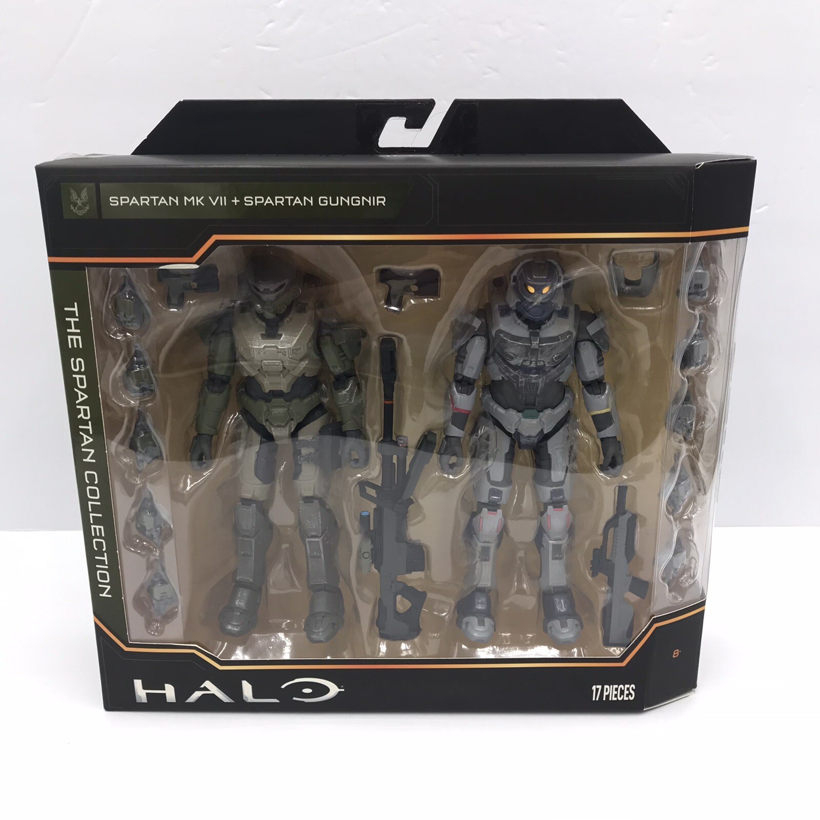 Halo The Spartan Collection Spartan MK VII + Spartan Gungnir 2 Figure Set NIB