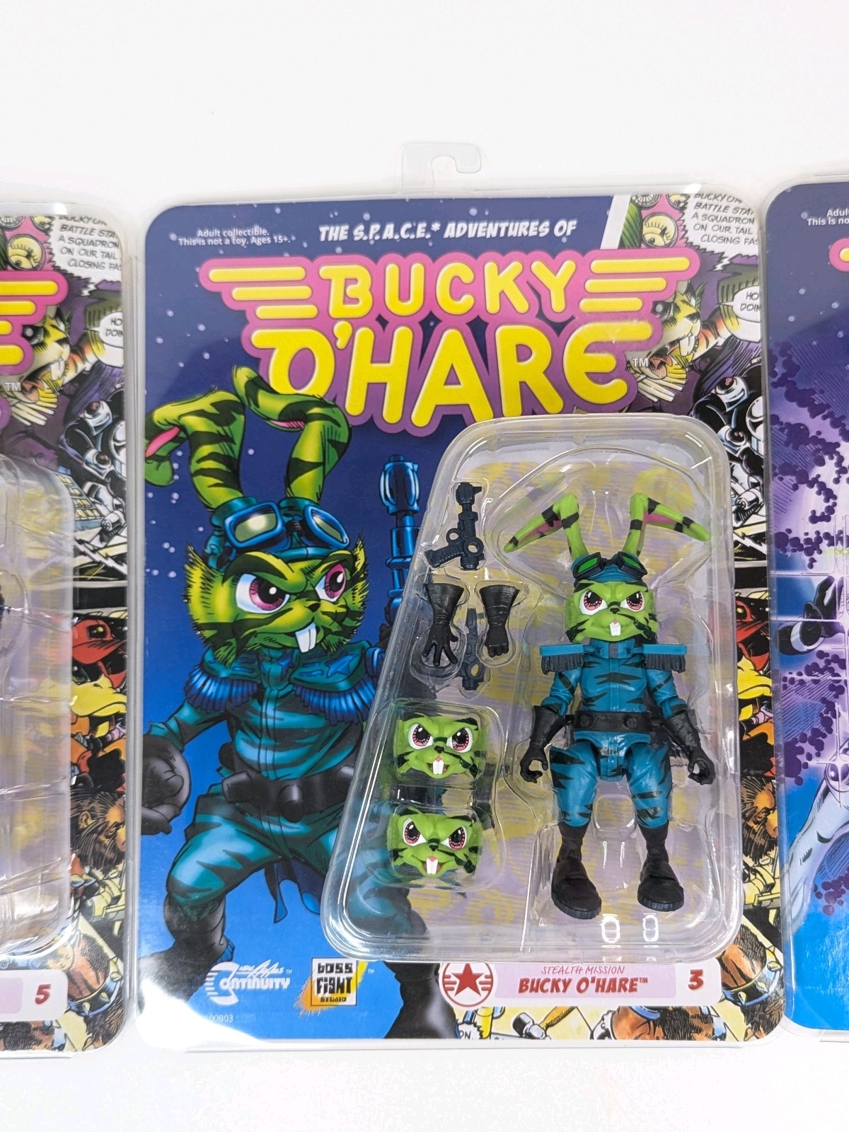 3 Bucky O&rsquo;Hare Action Figures Dead-Eye Duck Jenny Boss Fight Studio 2017 New