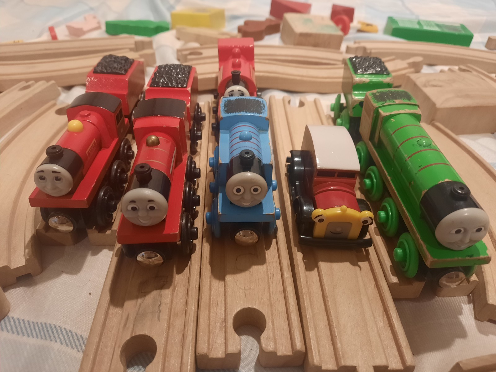 Thomas Friends Wooden Railway Lot Thomas, James, Henry, Caroline, Mike, Skarloey