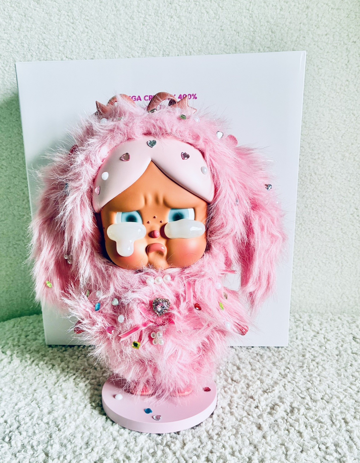 Pop Mart Mega CryBaby 400% Crying In Pink Doll