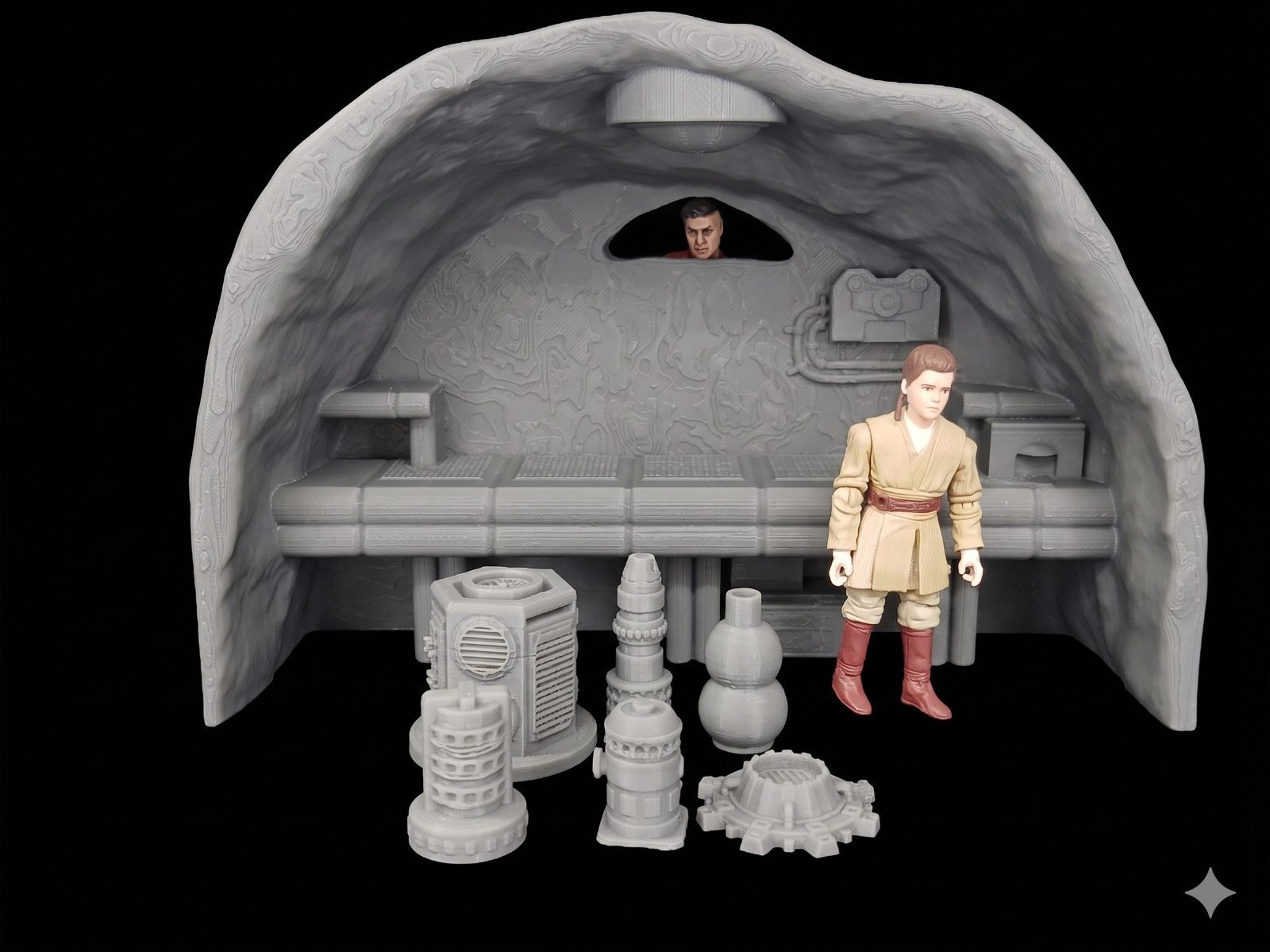 CUSTOM 1:18 DESERT WORKSHOP 3.75&Prime; FIGURE DIORAMA ACCESSORIES STAR WARS SCI FI