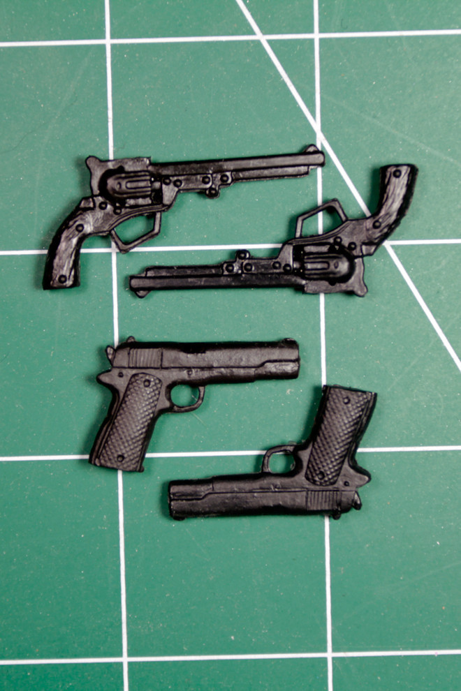 Custom Arsenal pack resin black cast 1:12 colt long revolver legends m1911 