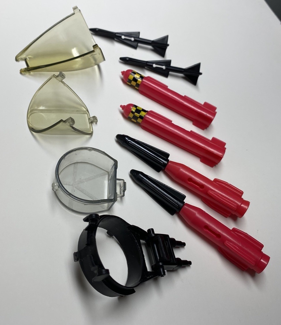 GI Joe 1988 Tiger Force Tiger Rat Canopy Glass Missile Part Lot Original Vintage
