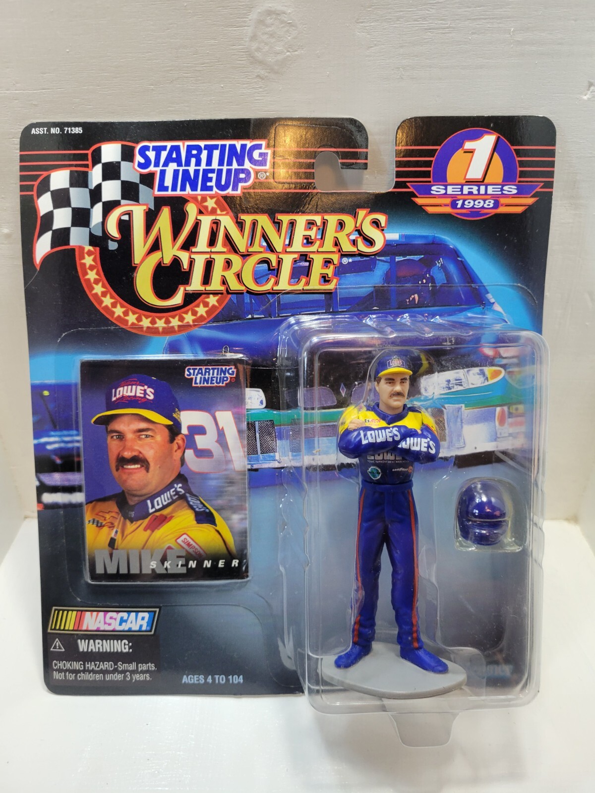 1998 STARTING LINEUP KENNER MIKE SKINNER WINNER&rsquo;S CIRCLE NIP FREE SHIPPING