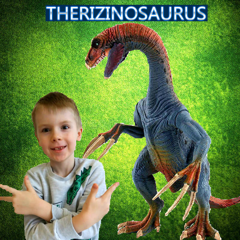 Jurassic Dinosaur Realistic Model 8.27&Prime; Therizinosaurus Figure Kid Dino Toy Gift