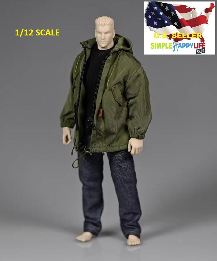 1/12 Green Jacket Hoodie Coat for 6&Prime; figure SHF Nota Mezco MixMax PHICEN ❶USA❶