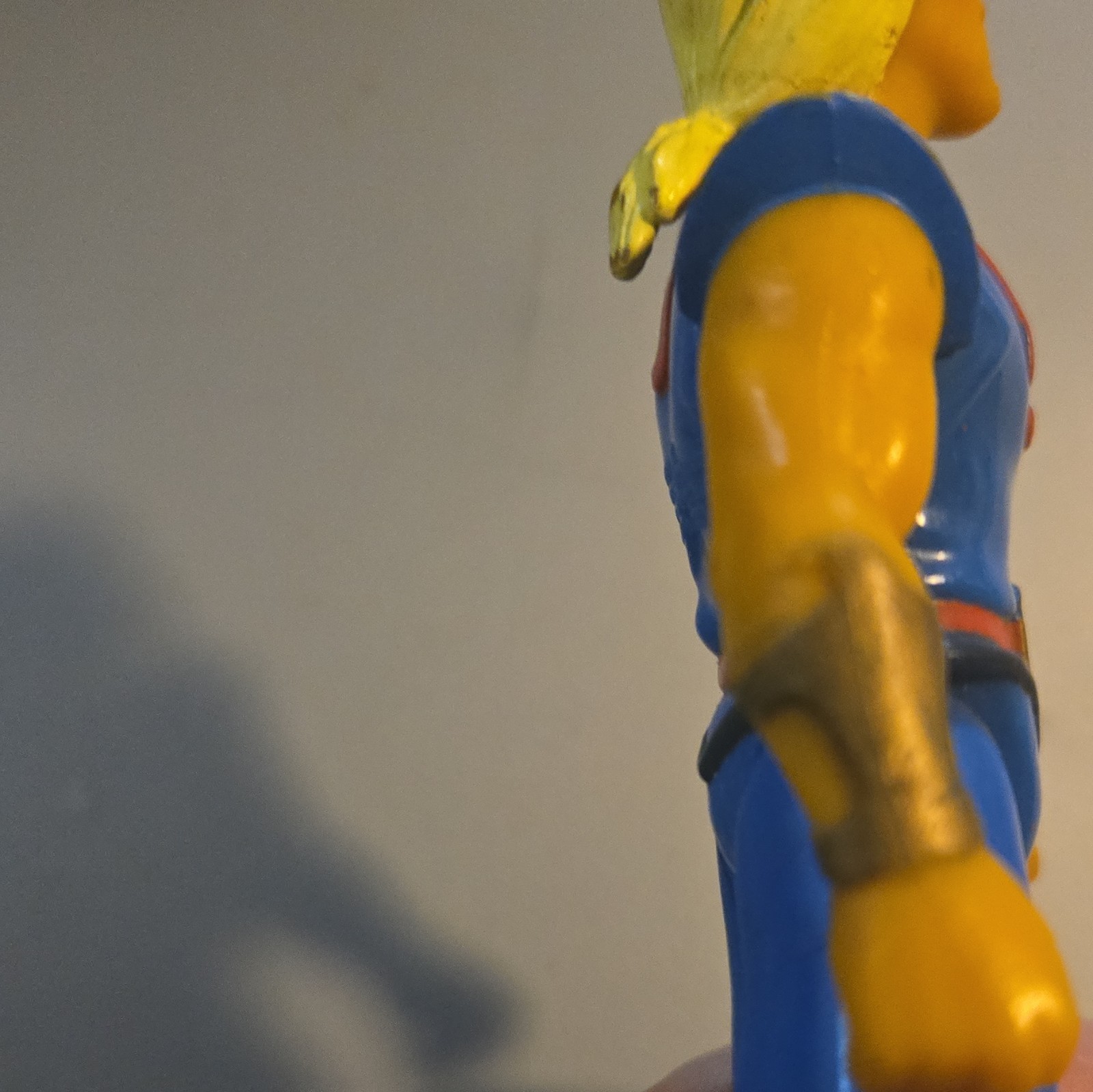 Action Figure Blue Yellow Plastic