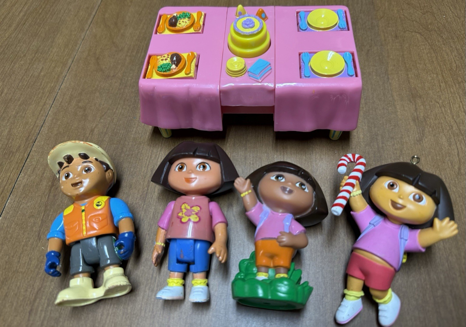 x5 Dora The Explorer Figure Expanding Table Ornament Lot Diego Mattel Dollhouse