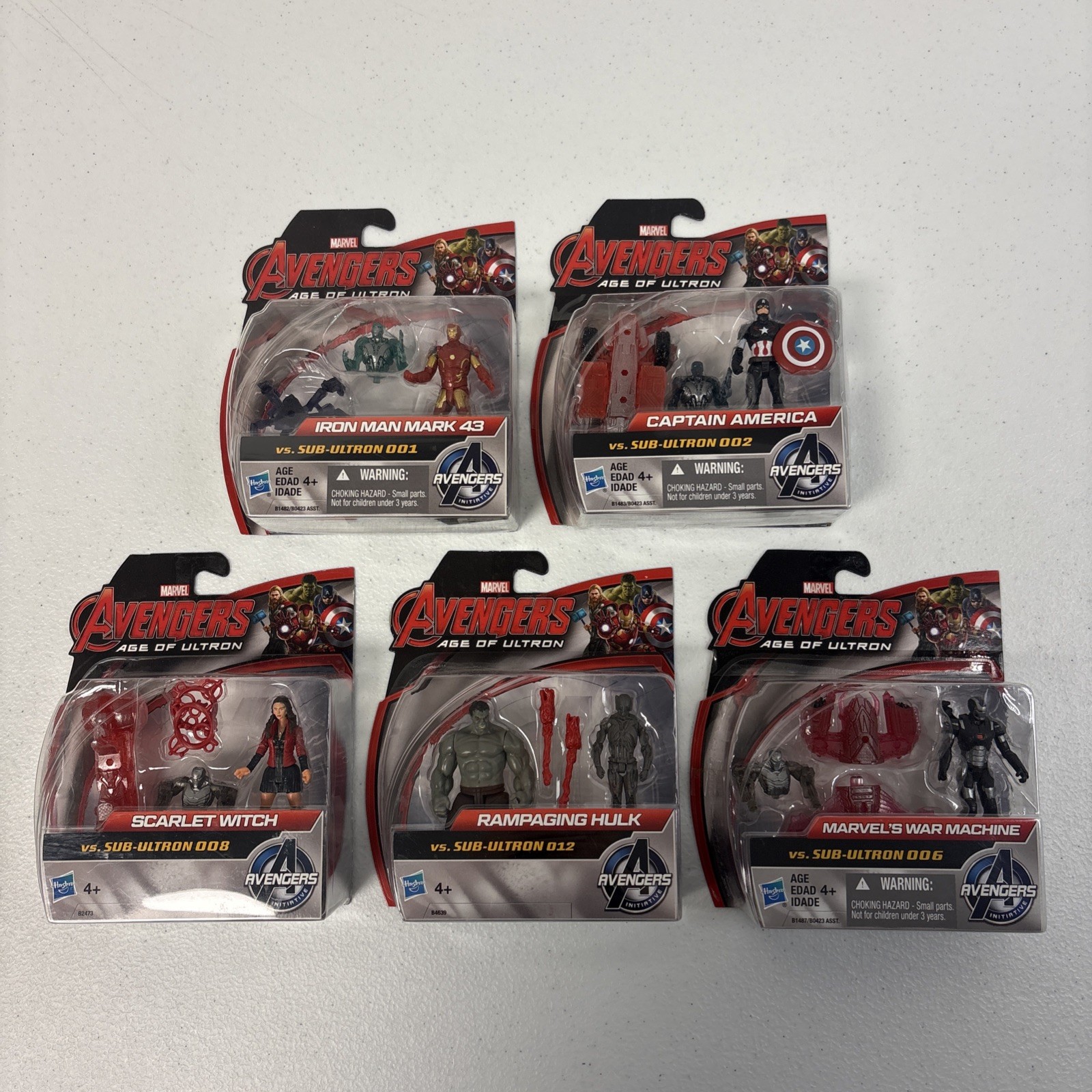 Marvel Avengers Age of Ultron Figures Lot 5 Iron Man Cap America Scarlet Witch
