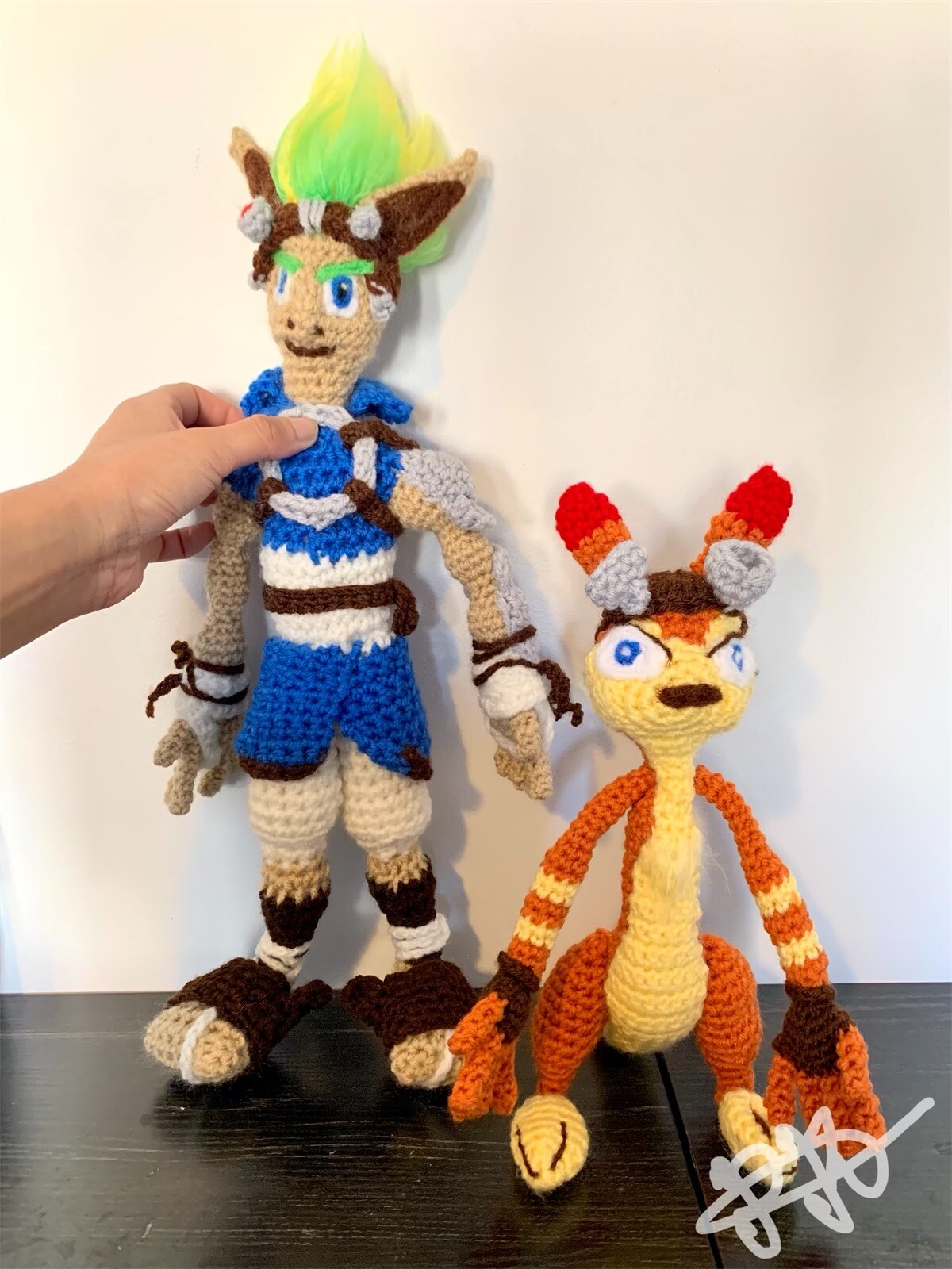 Jak and Daxter- Handmade Crochet Plush Toy MADE TO ORDER