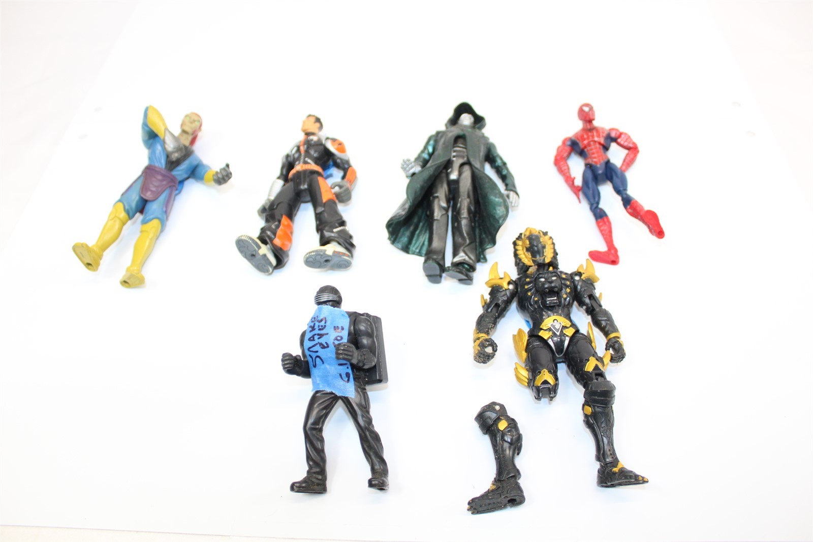 Action Figure Lot of 6 TMNT, Nitro, Dr Doom, Spiderman, Snake Eyes + Vintage
