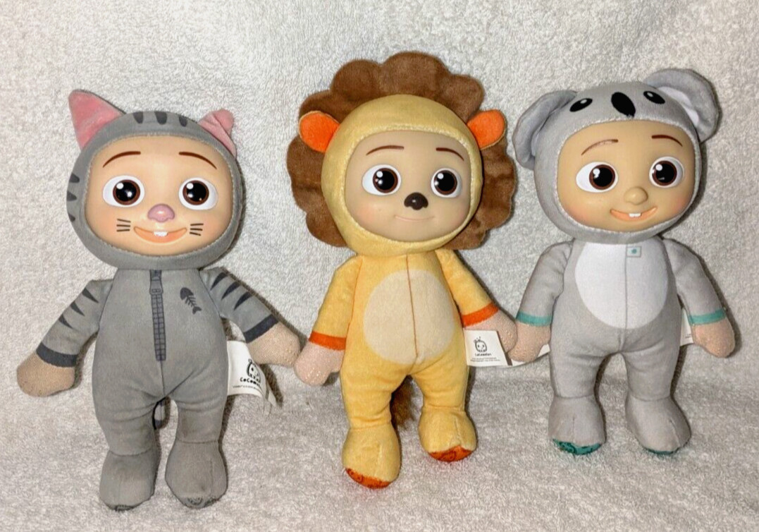 Lot Of (3) Cocomelon « JJ » Animal Plushies