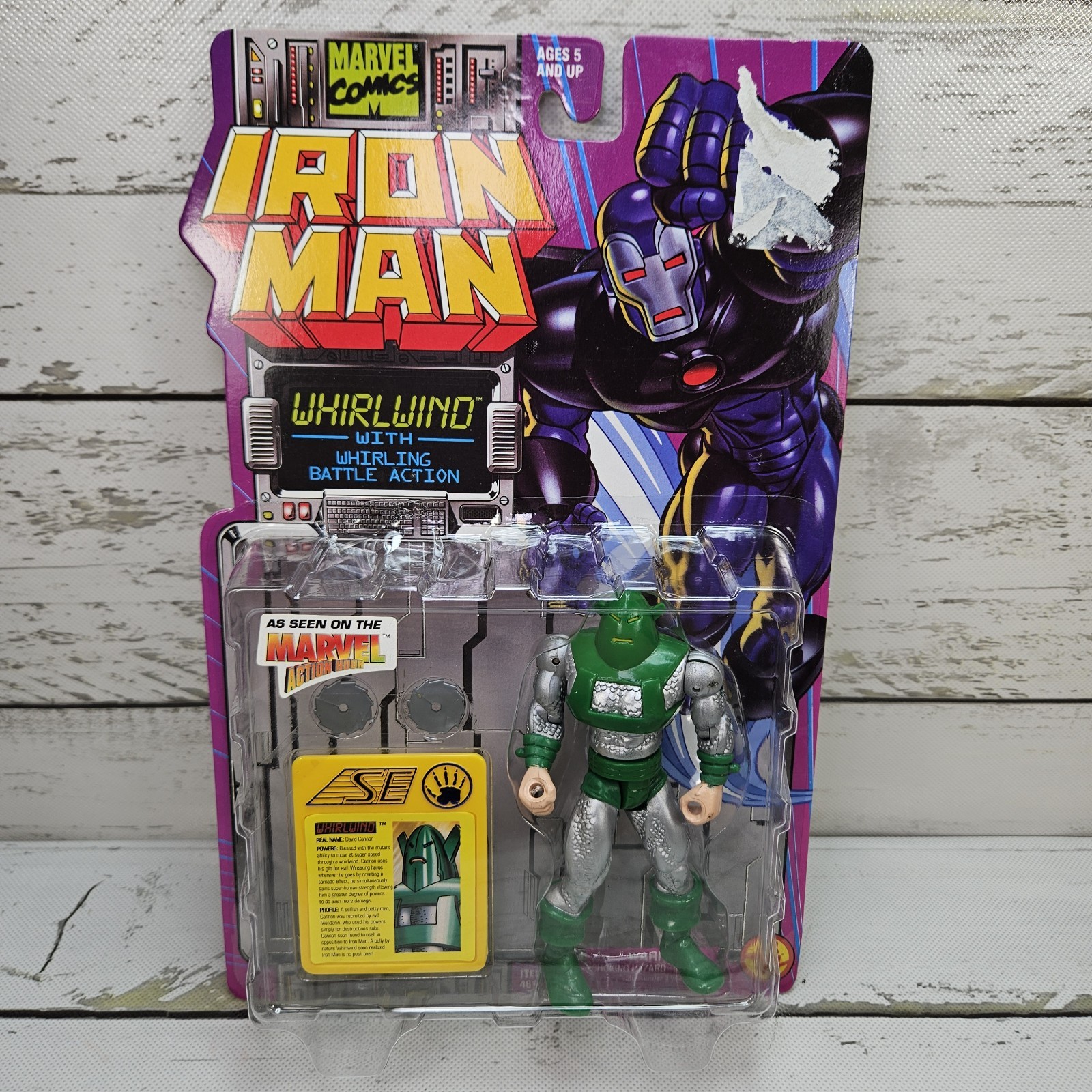 ToyBiz Marvel Iron Man Whirlwind 1995 5&Prime; Vintage Adjustable Action Figure New