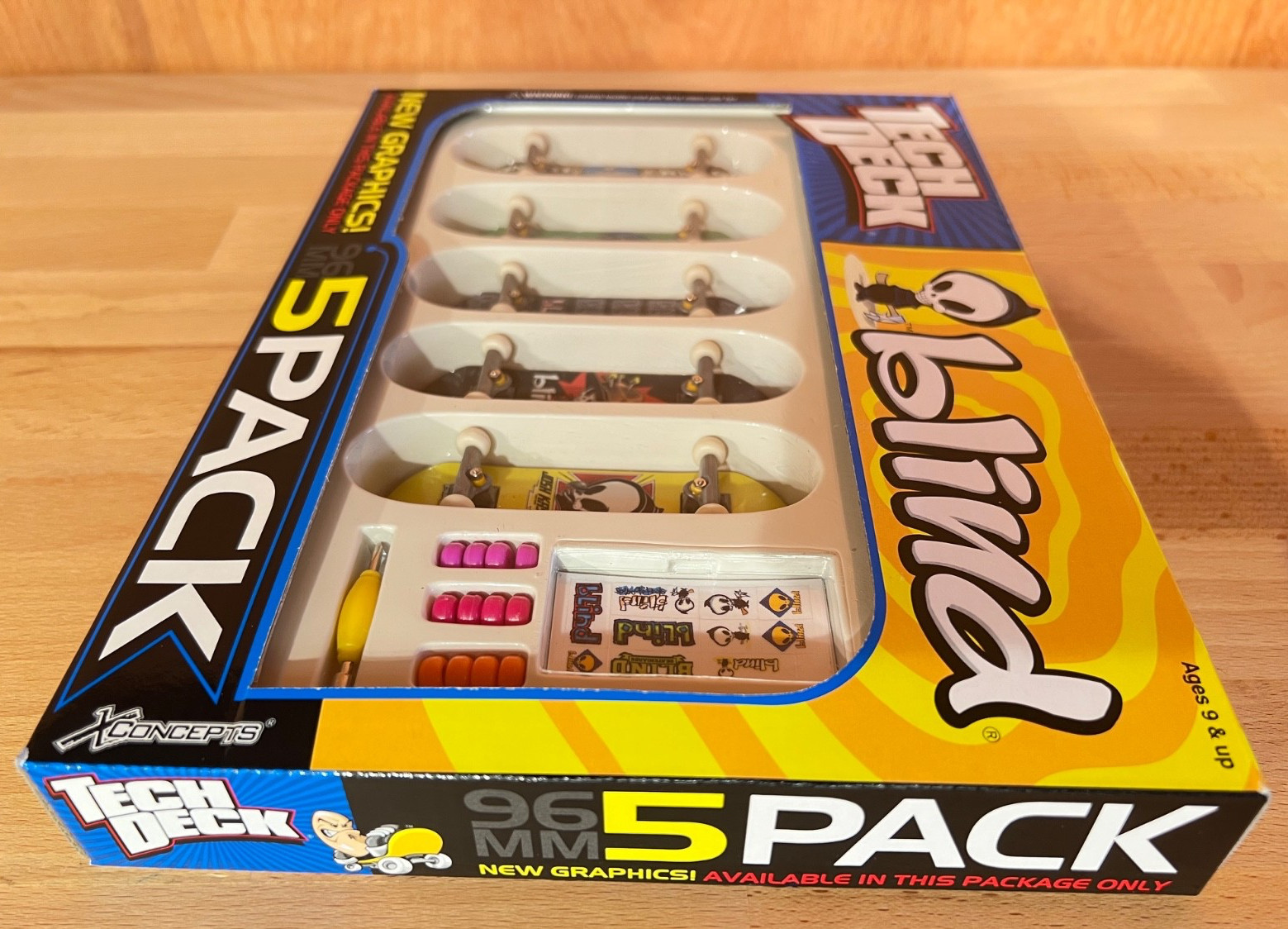 Vintage 2002 Tech Deck Blind Skateboards 5 Pack Fingerboards EXCLUSIVE ART New