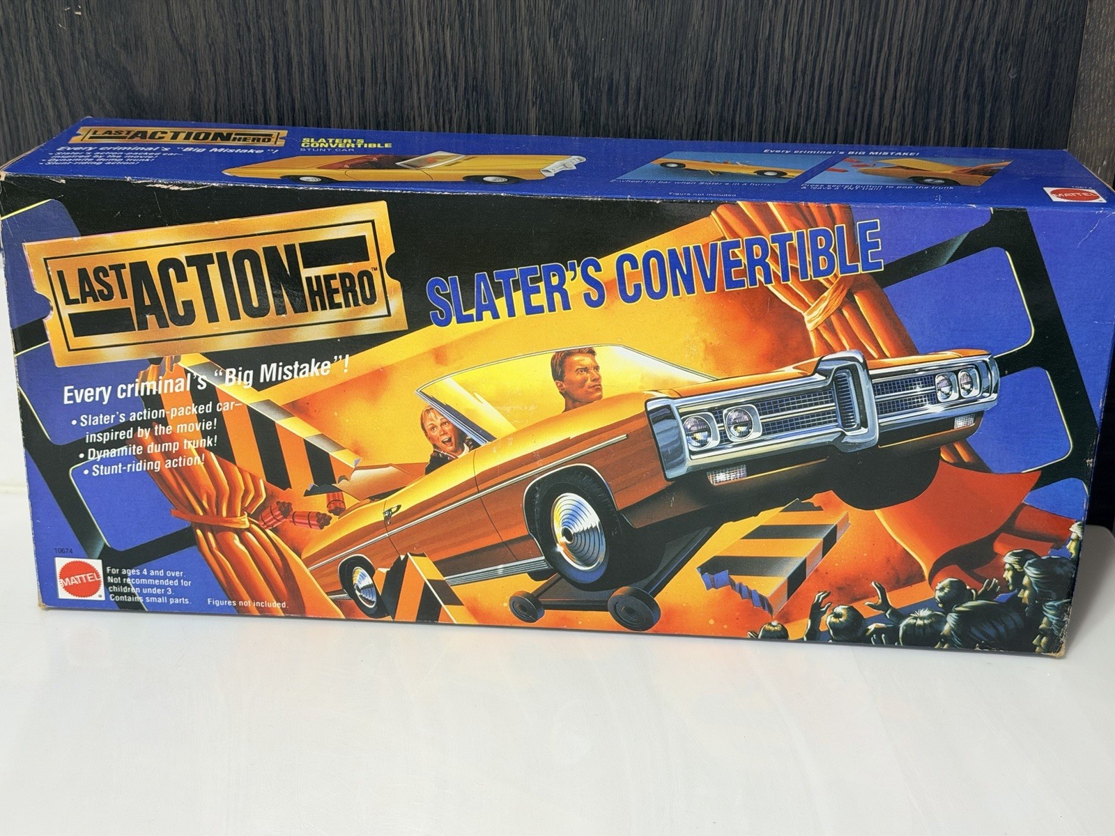 Mattel Last Action Hero SLATER&rsquo;S CONVERTIBLE Stunt Car Factory Sealed NIB