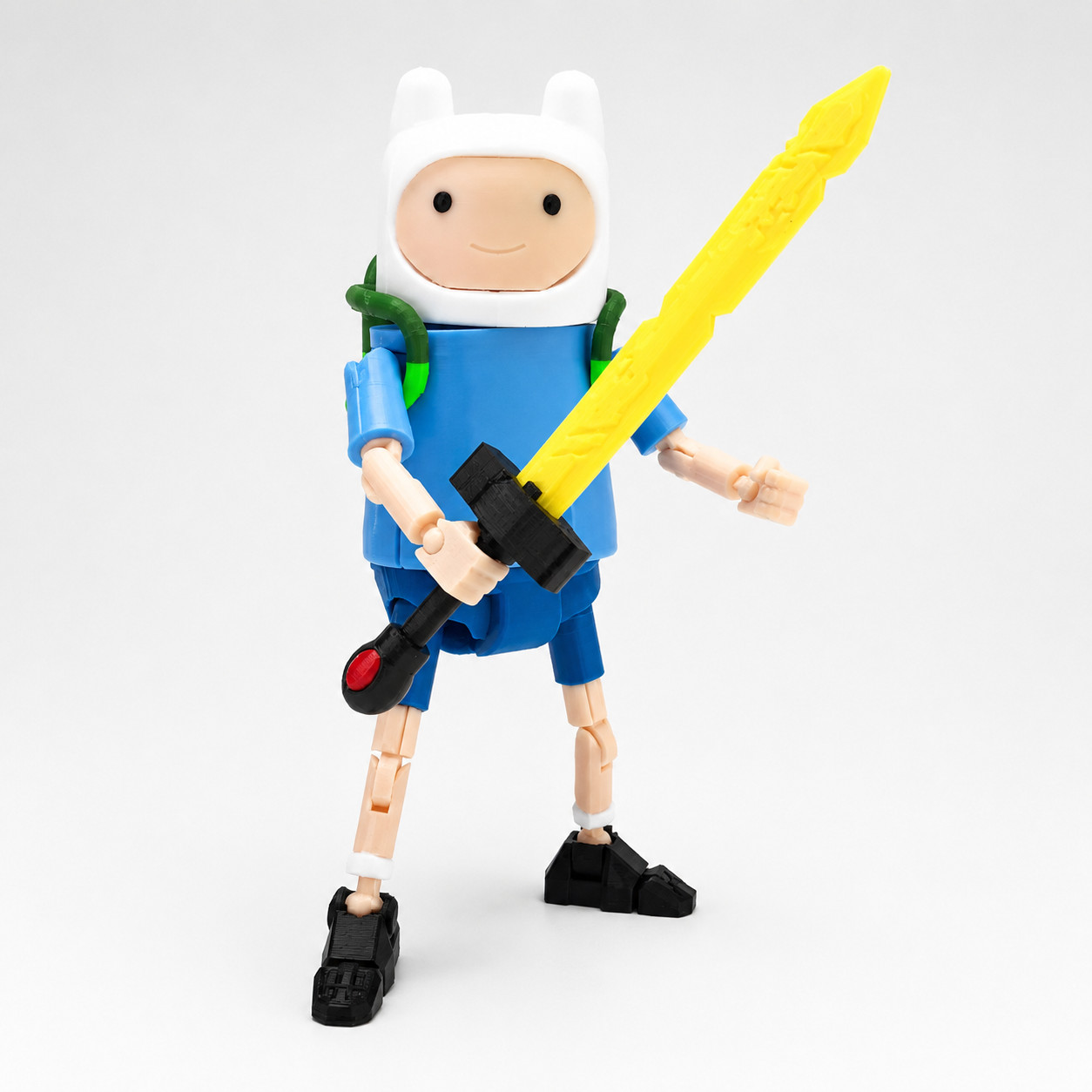 3D Printed Adventure Time Action Figure 14cm – 1/12 Scale FINN Hero Toy Gift