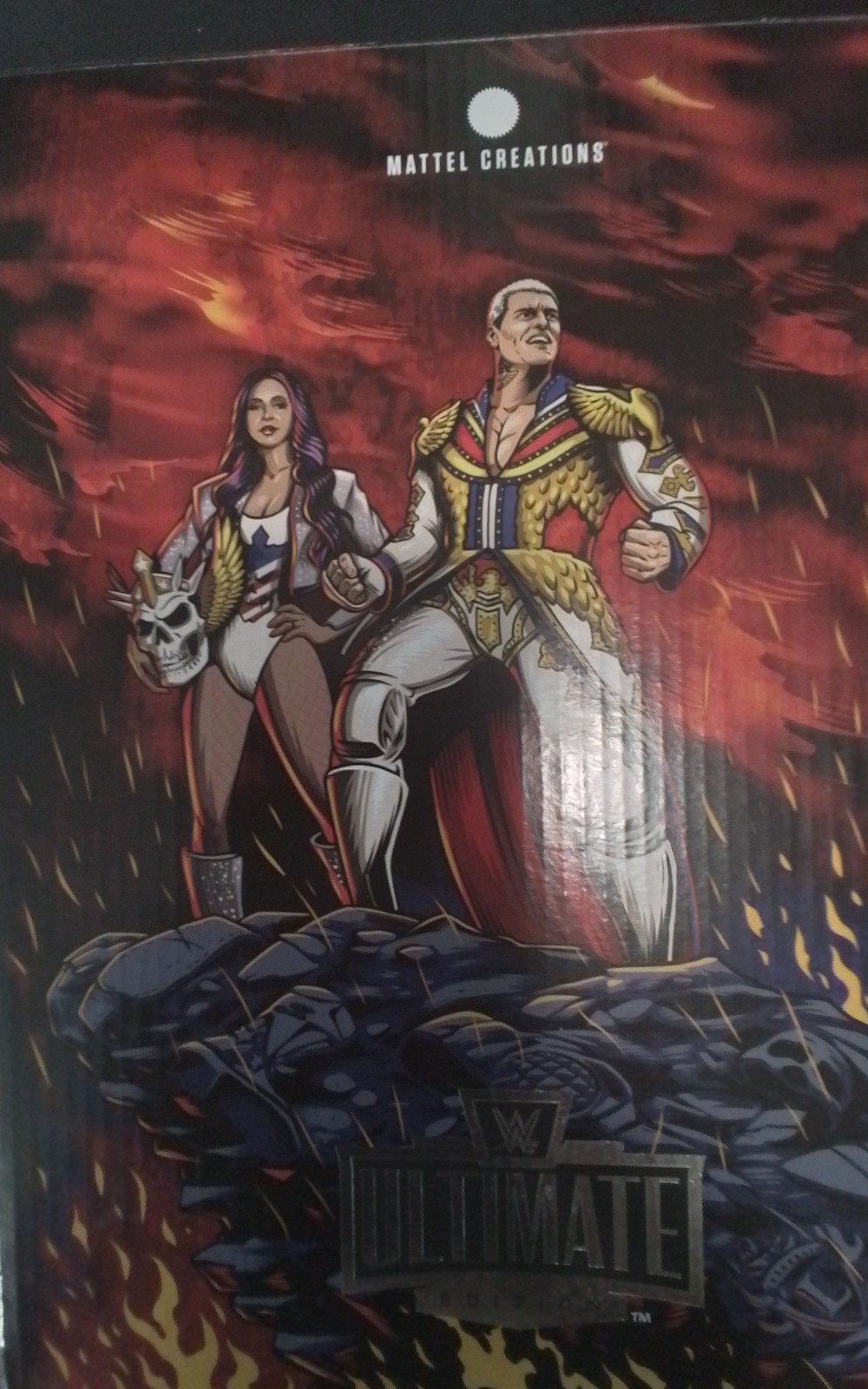 WWE Ultimate Cody Rhodes & Empty Mattel Creations Exclusive Two Pack Brandi Box