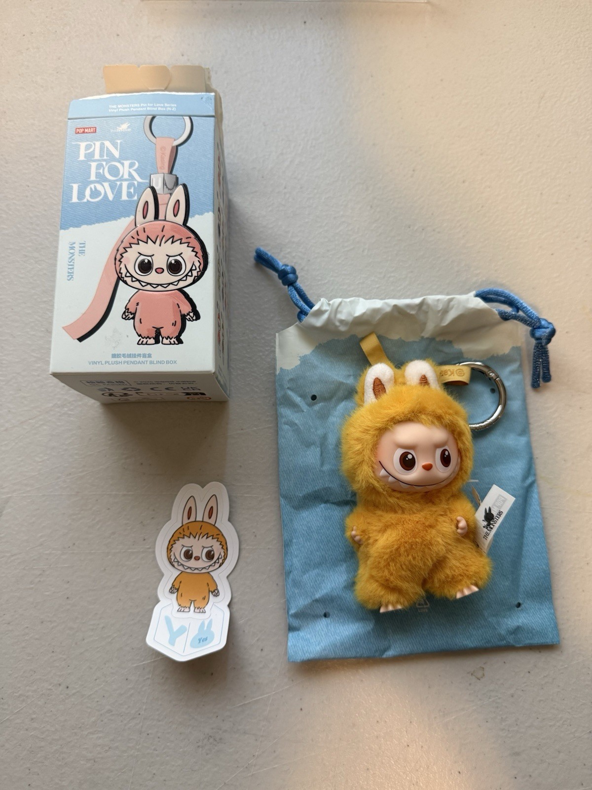 Pop Mart (authentic) Labubu Pin For Love Y Yes The Monsters Toy Vinyl Plush