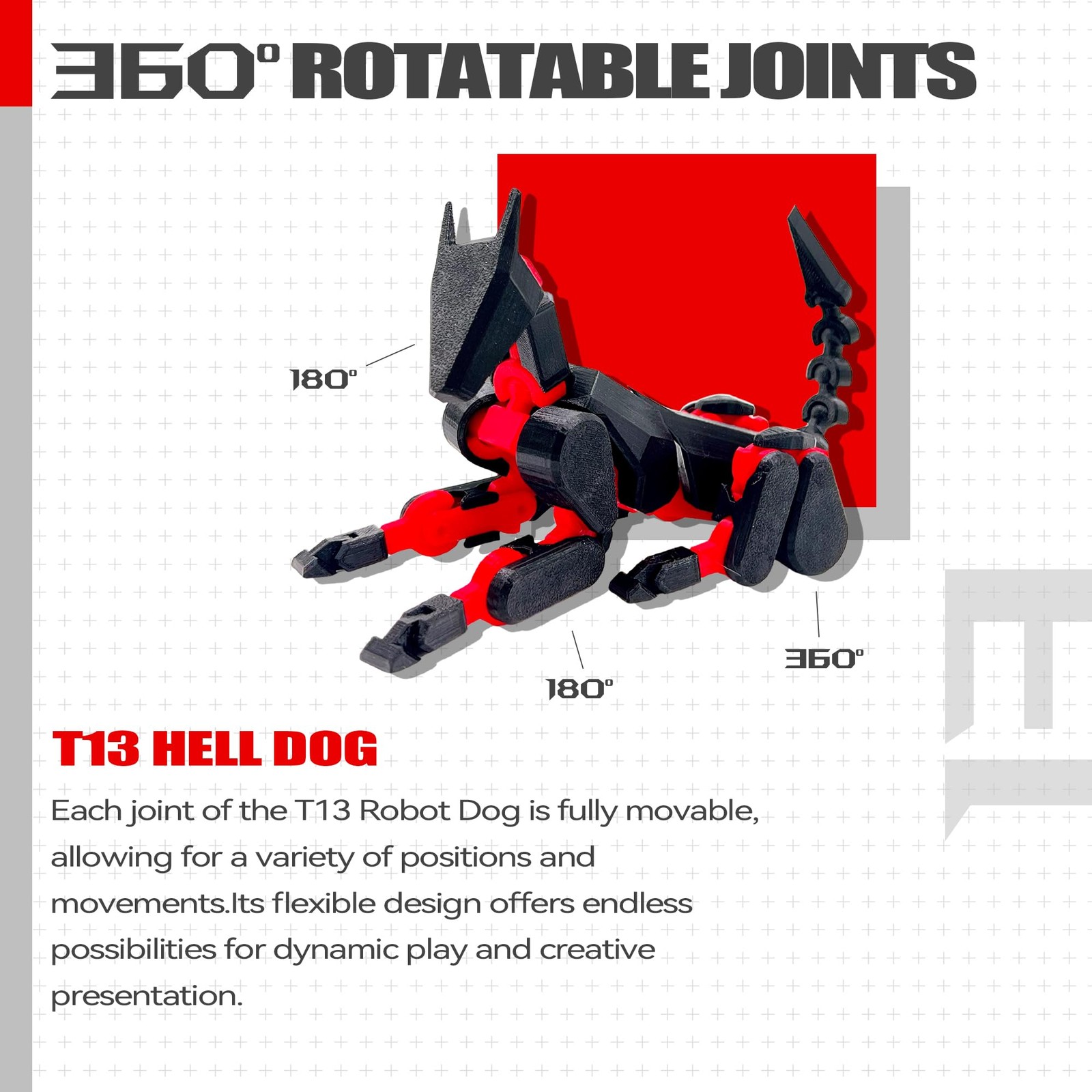 T13 3D Action Figure Set (Assembly Completed),Dummy Robot Titan 13 Action Fig…