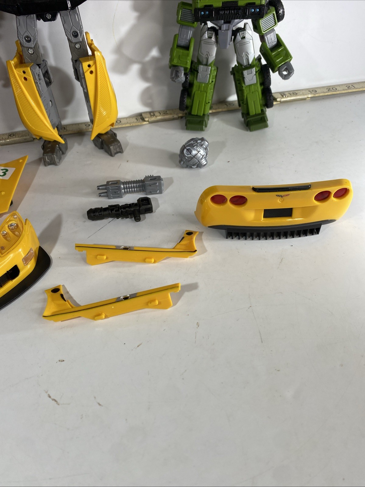 Transformers Robot Toy Lot Bulkhead Ironhide Yellow Corvette Autobots Figures