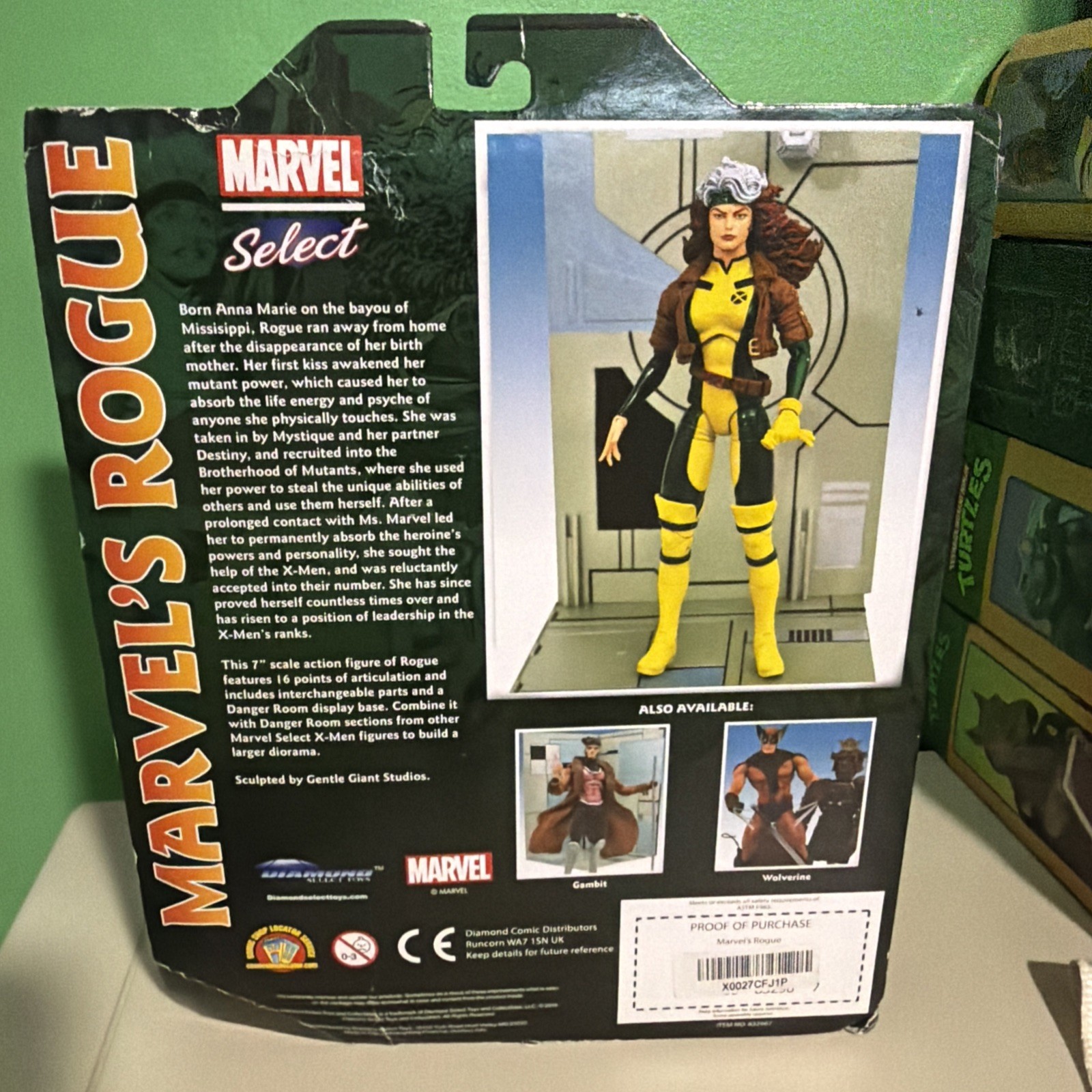 Marvel Select Rogue Action Figure X-Men Diamond Select Toys Danger Room Base NEW