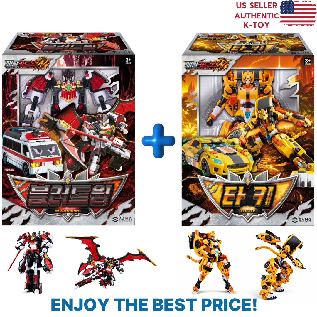 Metal Cardbot W Season3 BLOODWING + TACHY Set Transformer Robot Toy Figures 2026