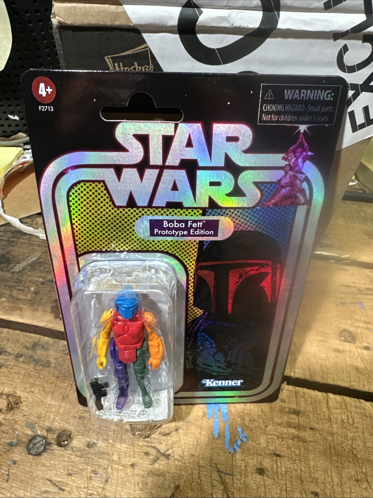 Star Wars Boba Fett Prototype Edition Retro 3.75&Prime; Action Figure In Clamshell