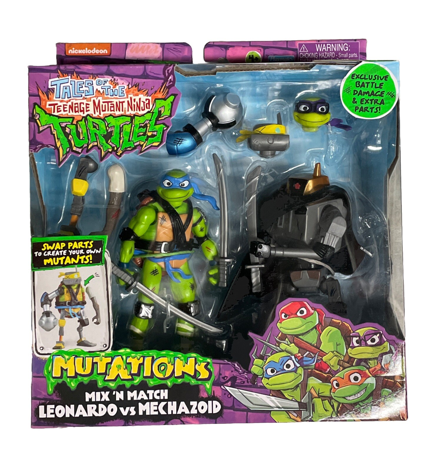 Tales Of The TMNT Mutations Mix N&rsquo; Match LEONARDO VS MECHAZOID