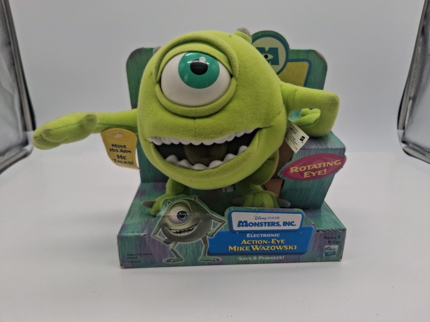 Monsters Inc Mike Wazowski Action Eye Plush Vintage 2001 Disney Pixar