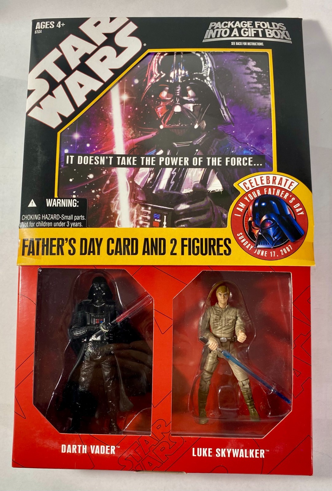 NEW – STAR WARS Vader/Luke Father’s Day Card and 2 Figures – Luke and Vader