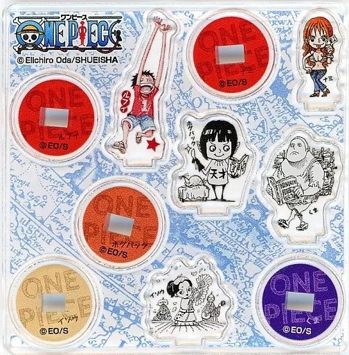 One Piece acrylic stand mini set of Luffy Nami Hogbag Kuma Izou