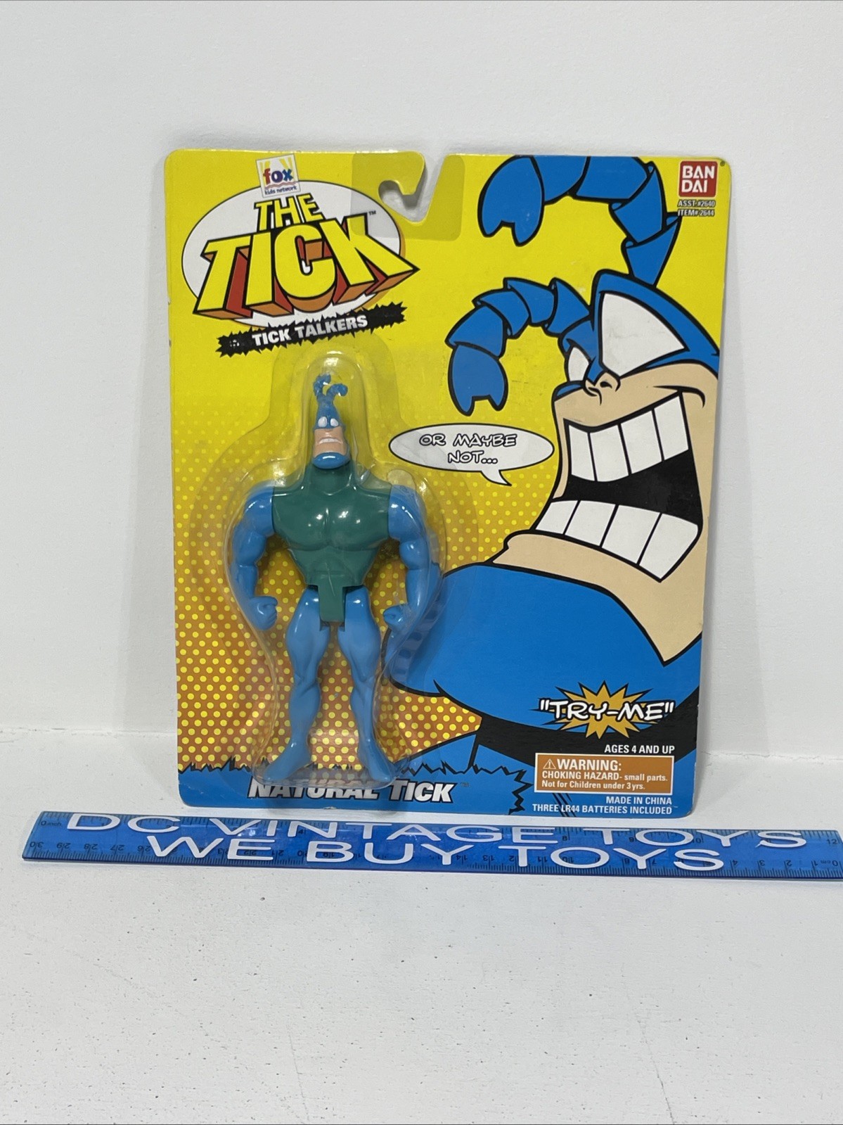 NATURAL THE TICK TALKER FIGURE MOC Unopened Sealed 1995 Bandai Fox Kids Network