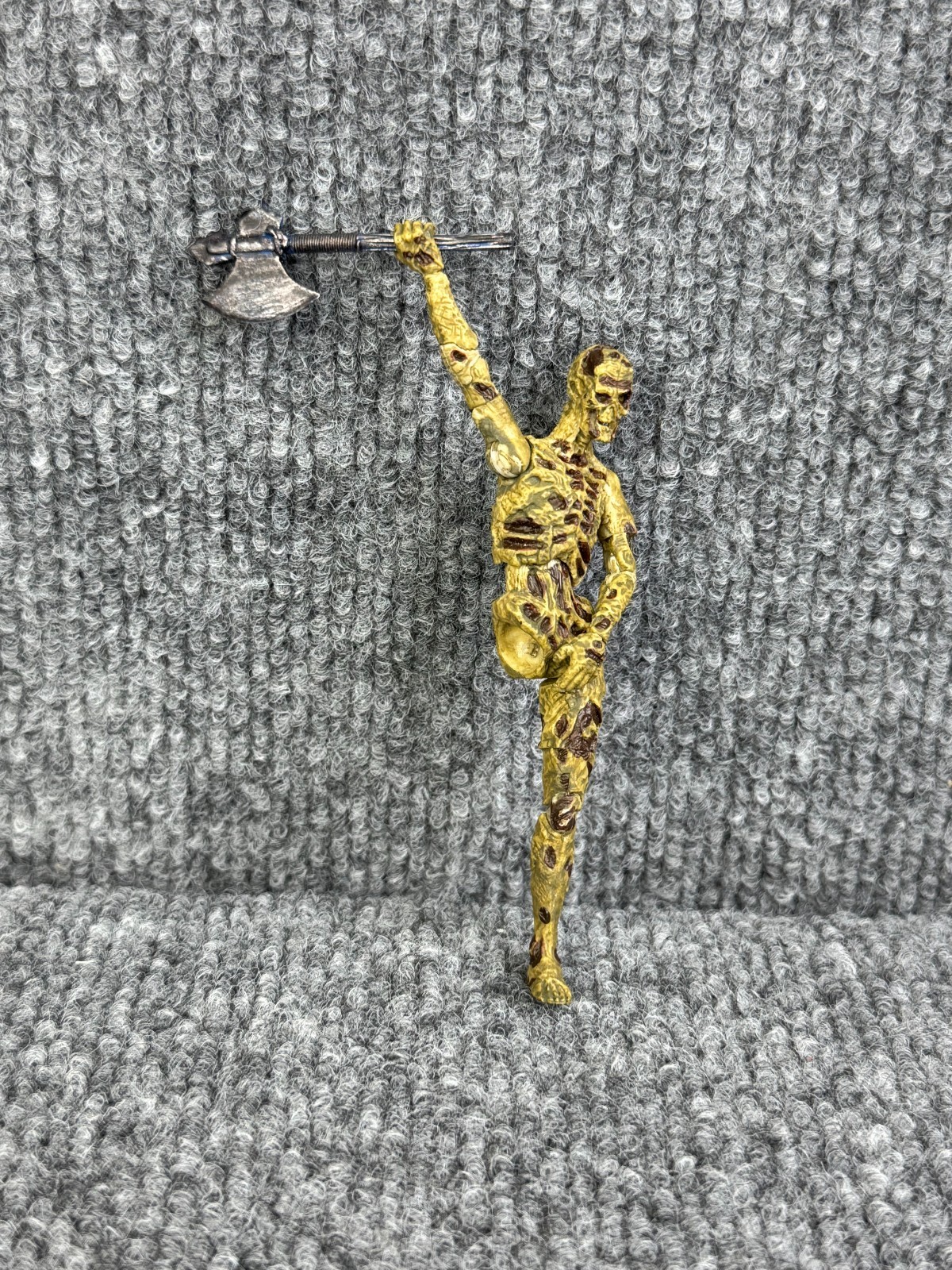 Skeleton Warrior Action Figure Undead Zombie Figurine with Battle Axe Toy