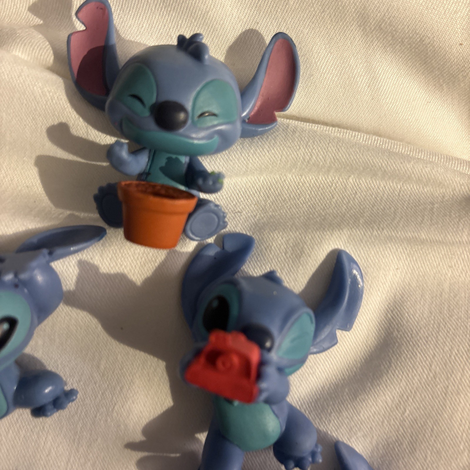 Lilo & Stitch Lot 8 Stitch Solid Small Disney Set Of 6 Flower Pot Present (o17