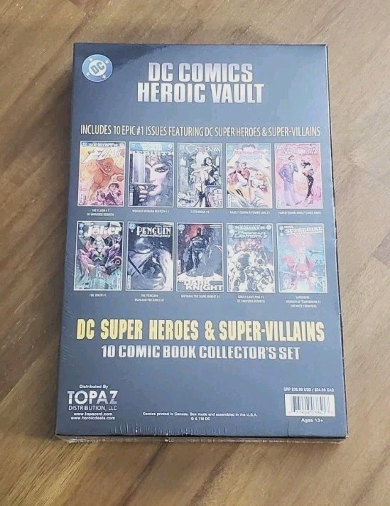 DC Comic Heroic Vault Super Heroes &Super-Villains 10 Comic Book Collector&rsquo;s Set