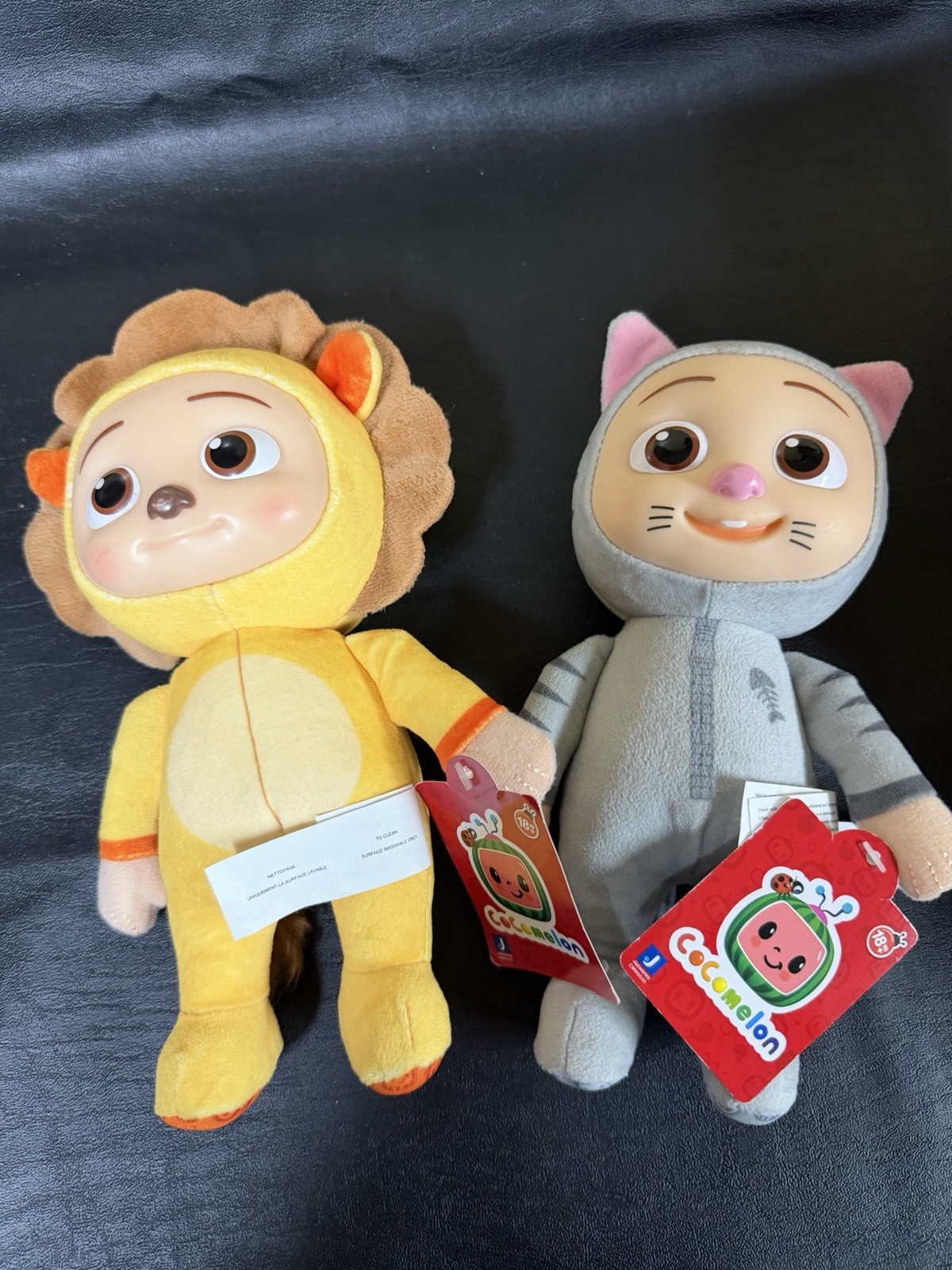 Cocomelon JJ KITTY Cat Gray & Lion Yellow 8” Plush Doll Soft Toy Plastic Head 🆕