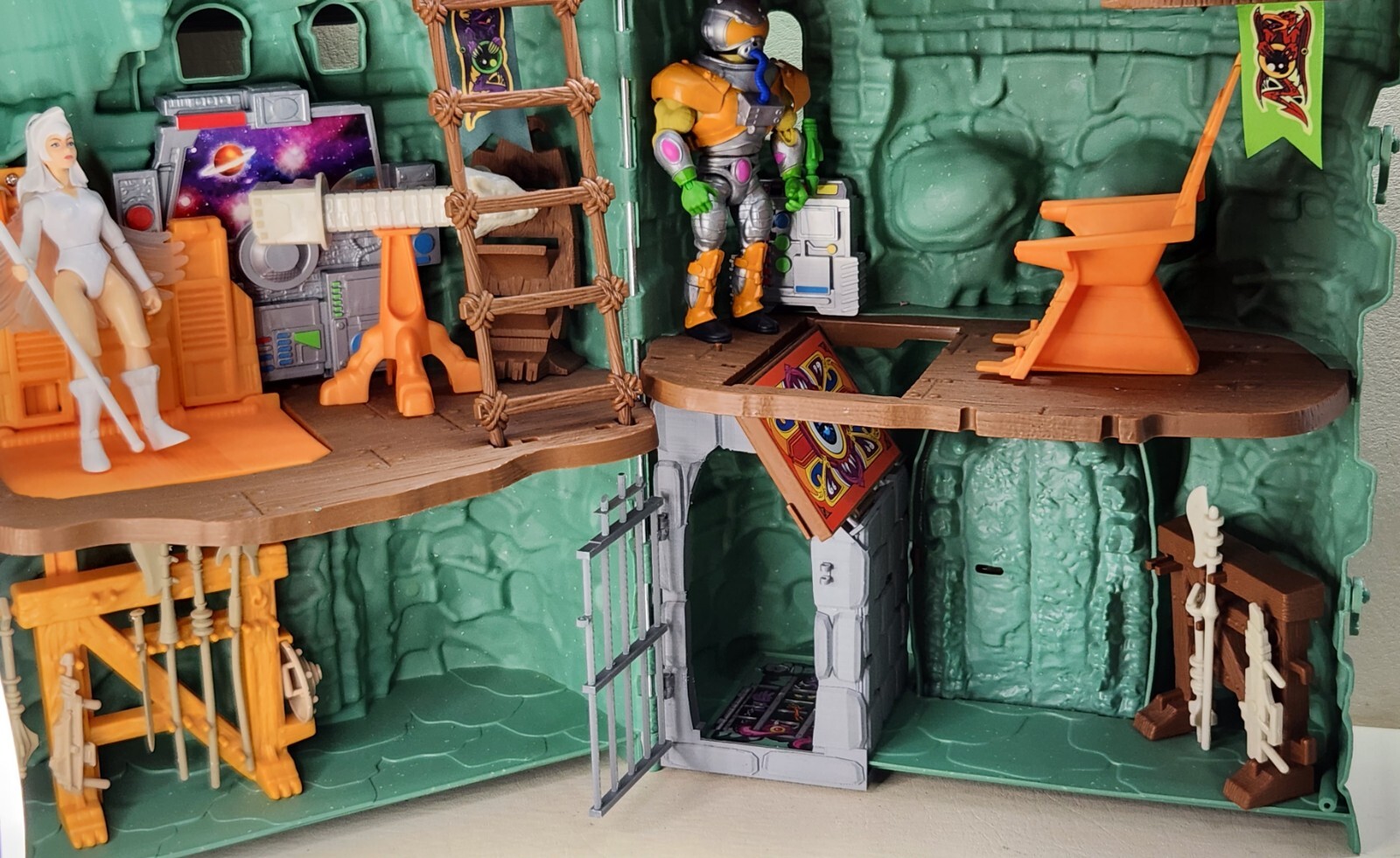 Add-on Dungeon Jail Cell – 3D Printed – For MOTU Origins Castle Grayskull