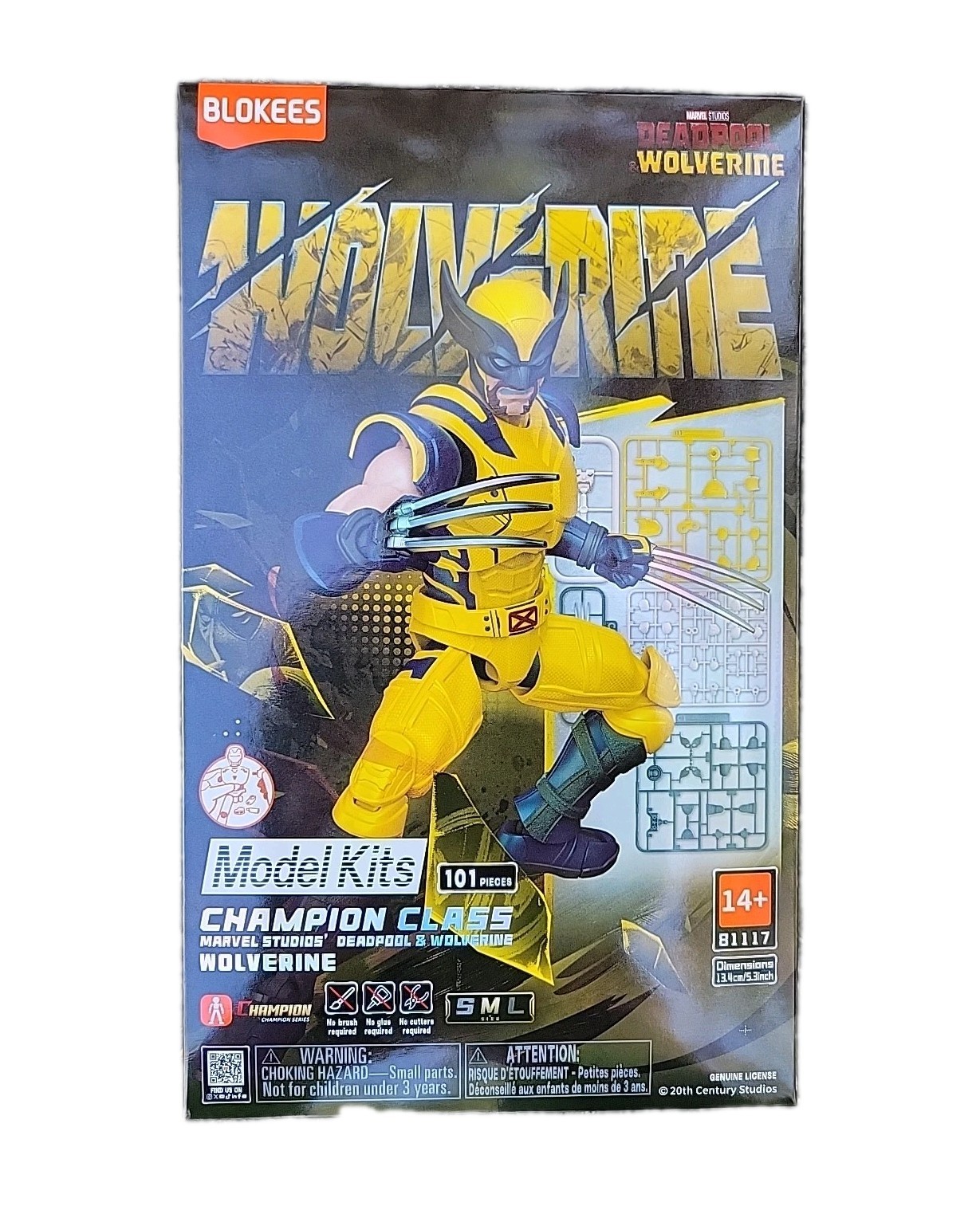 Marvel Xmen Wolverine Action Figure Blokees Model Kit 101 pcs Collectible NEW