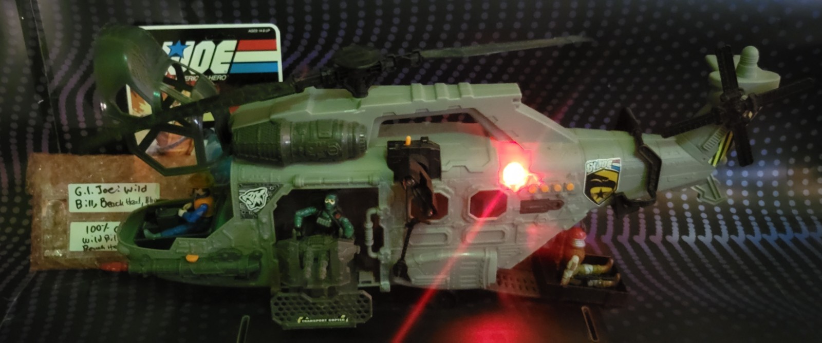 G.I. Joe Tiger Force Helicopter, V1 Beach Head & Bhudo, Wild Bill 100% Complete