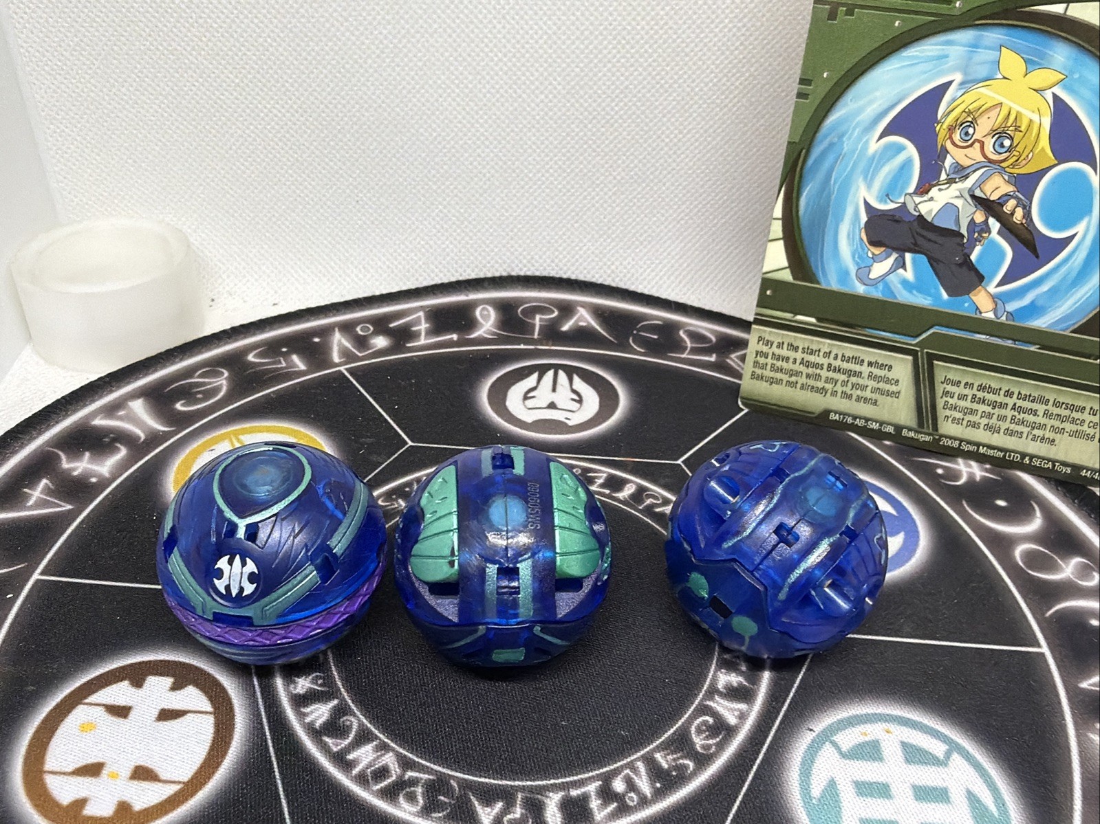 Bakugan Aquos Translucent Preyas Diablo Elfin Marucho Set VHTF