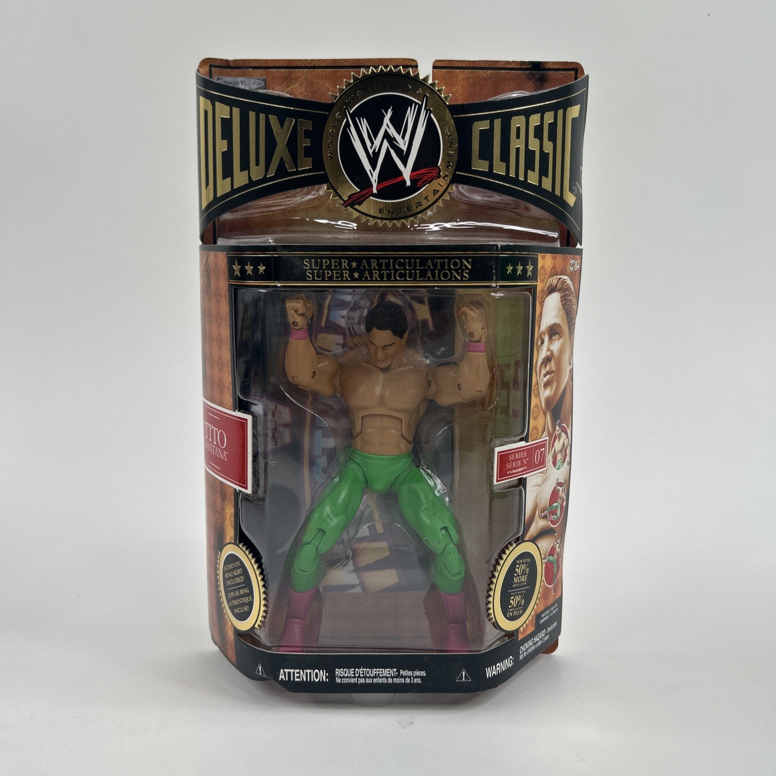 WWE Deluxe Classic Superstars Series 7 Tito Santana Boxed Action Figure