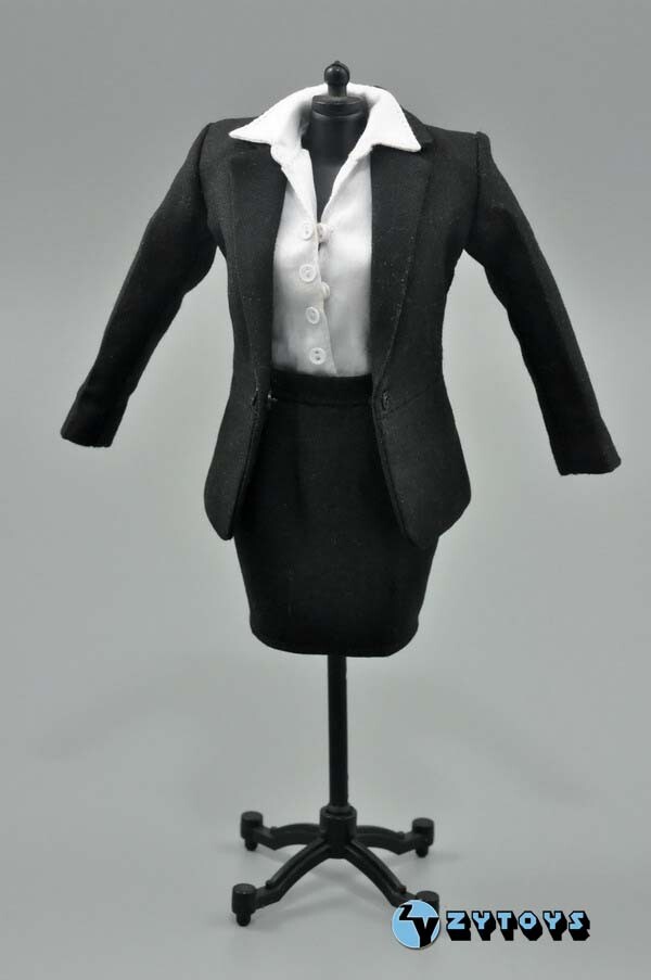 ZYTOYS 1/6 Female Black Office Business Suit Skirt Clothes Set for 12&Prime; Figure
