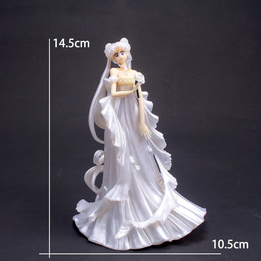 Princess Serenity Sailor Moon Figure 14.5cm White Wedding Dress Toy Anime Gift