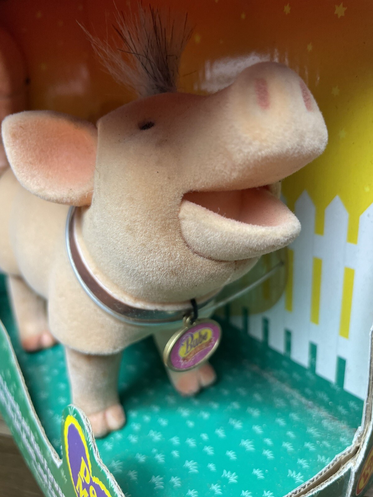 Vintage 90s Babe Remote Control Walk ‘n Sit Pig Toy in Box Babe & Friends Farm