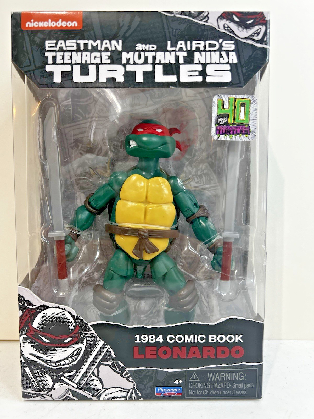 40th Anniversary TMNT Comic Book Series Leonardo Action Figure (box wear)
