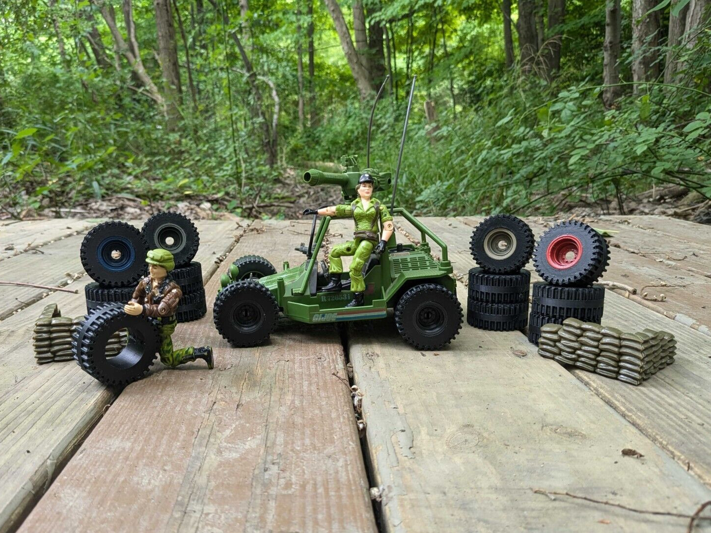 G.I. Joe Striker Custom Aftermarket Replacement Wheels & Tires (Set of 4) gijoe