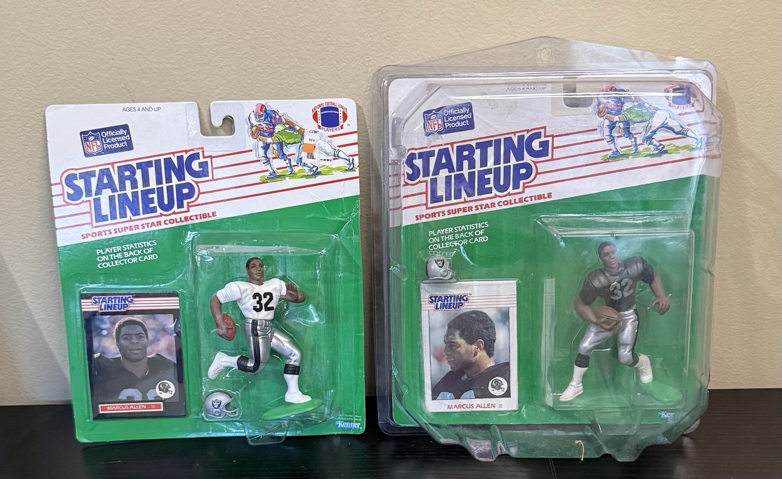 1988-1989 Lot Of 2 Marcus Allen Kenner Starting Lineup NFL Figures Raiders