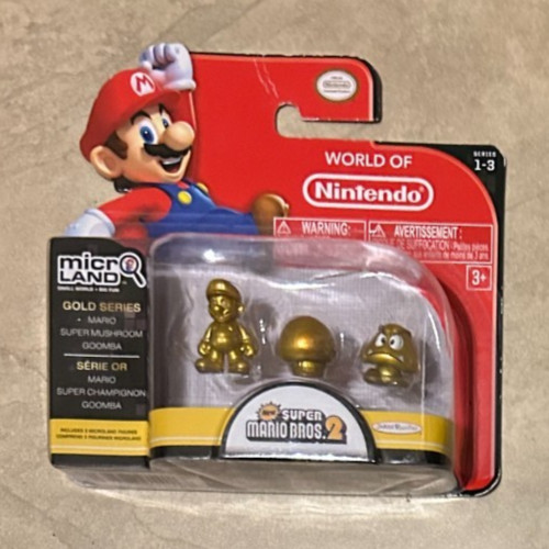 World Nintendo 1-3 Gold Series Mario Mushroom Goomba Micro Land NEW Sealed