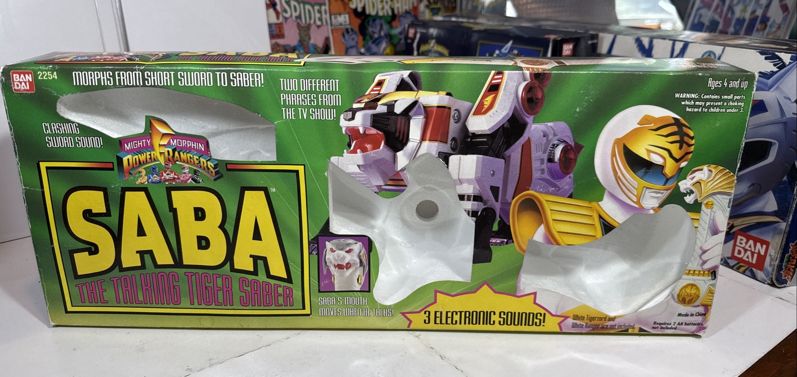 1994 Mighty Morphin Power Rangers Saba The Talking Tiger Saber Sword BOX ONLY