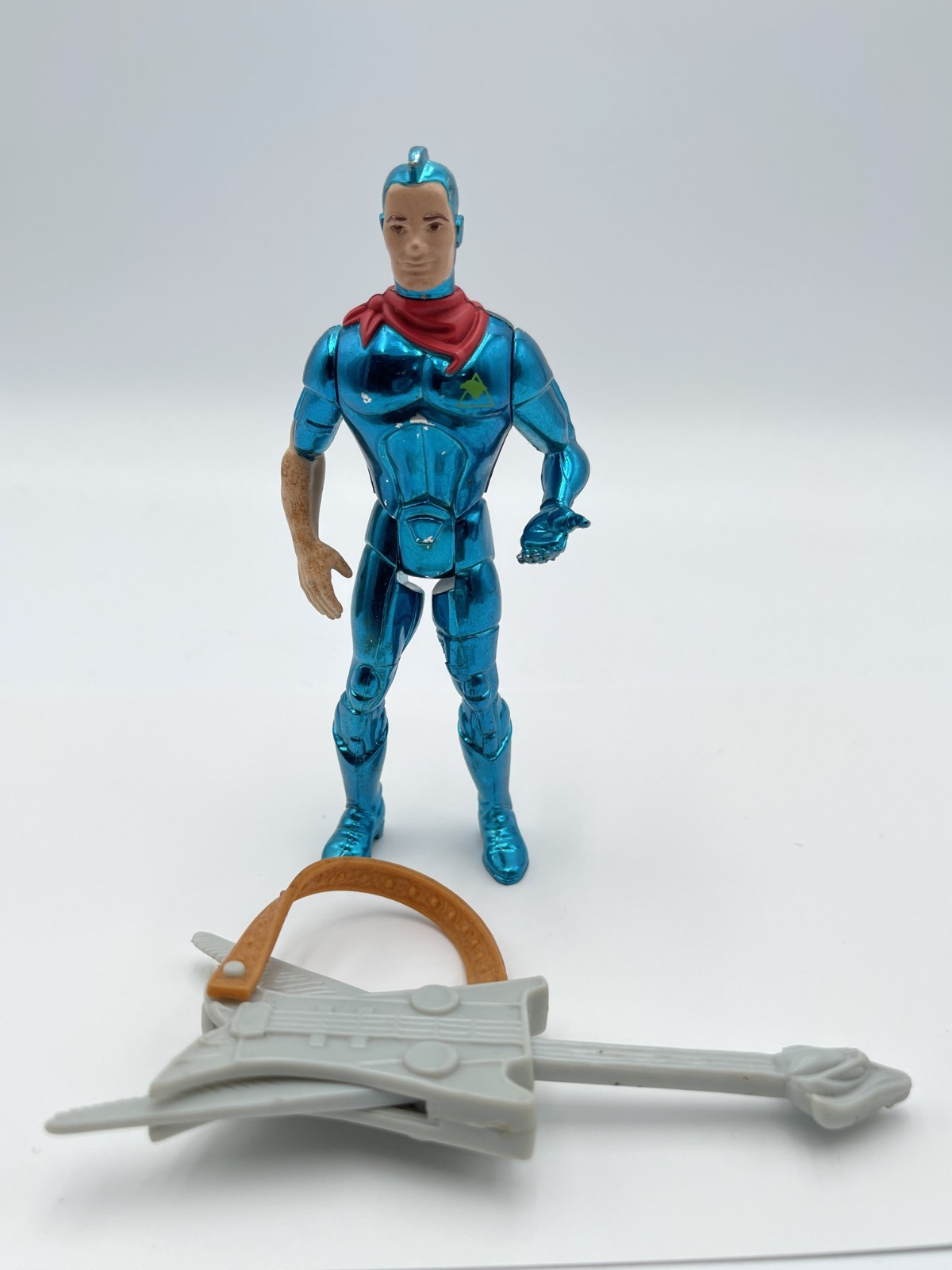 Vintage 1986 Telepix Kenner Silverhawks Bluegrass with Side Man Action Figure